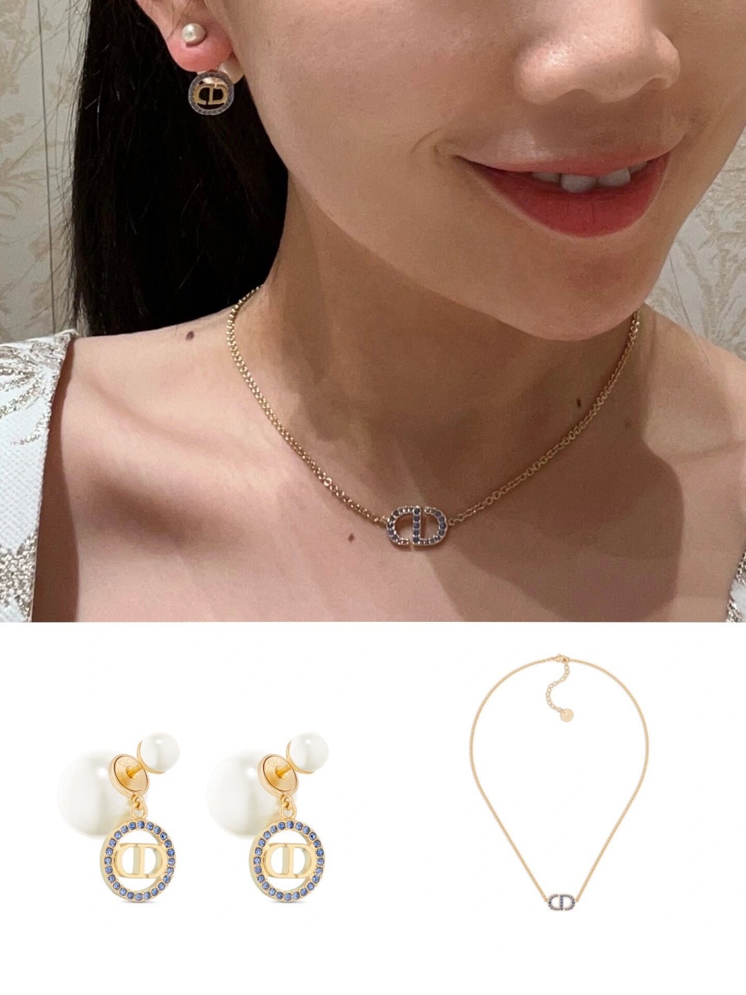 【】官网 4700，量大咨询客Fu❗️

【Tribales 圆形水晶CD双球珍珠耳钉】💕必入单品之一，