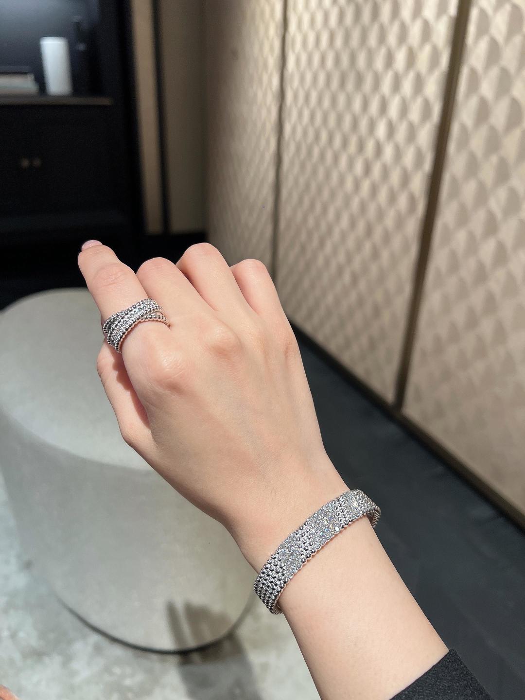 【】Perlée diamonds duo戒指，可订做18K真金真钻版，只做对版真金货，价询客Fu

圆