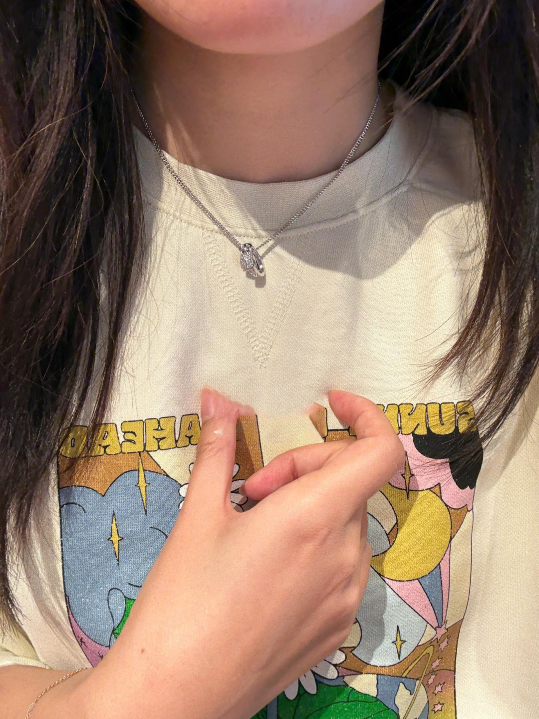 Etriviere Necklace: Modern Classic in 925 Silver with Gold Plating - 图片 8