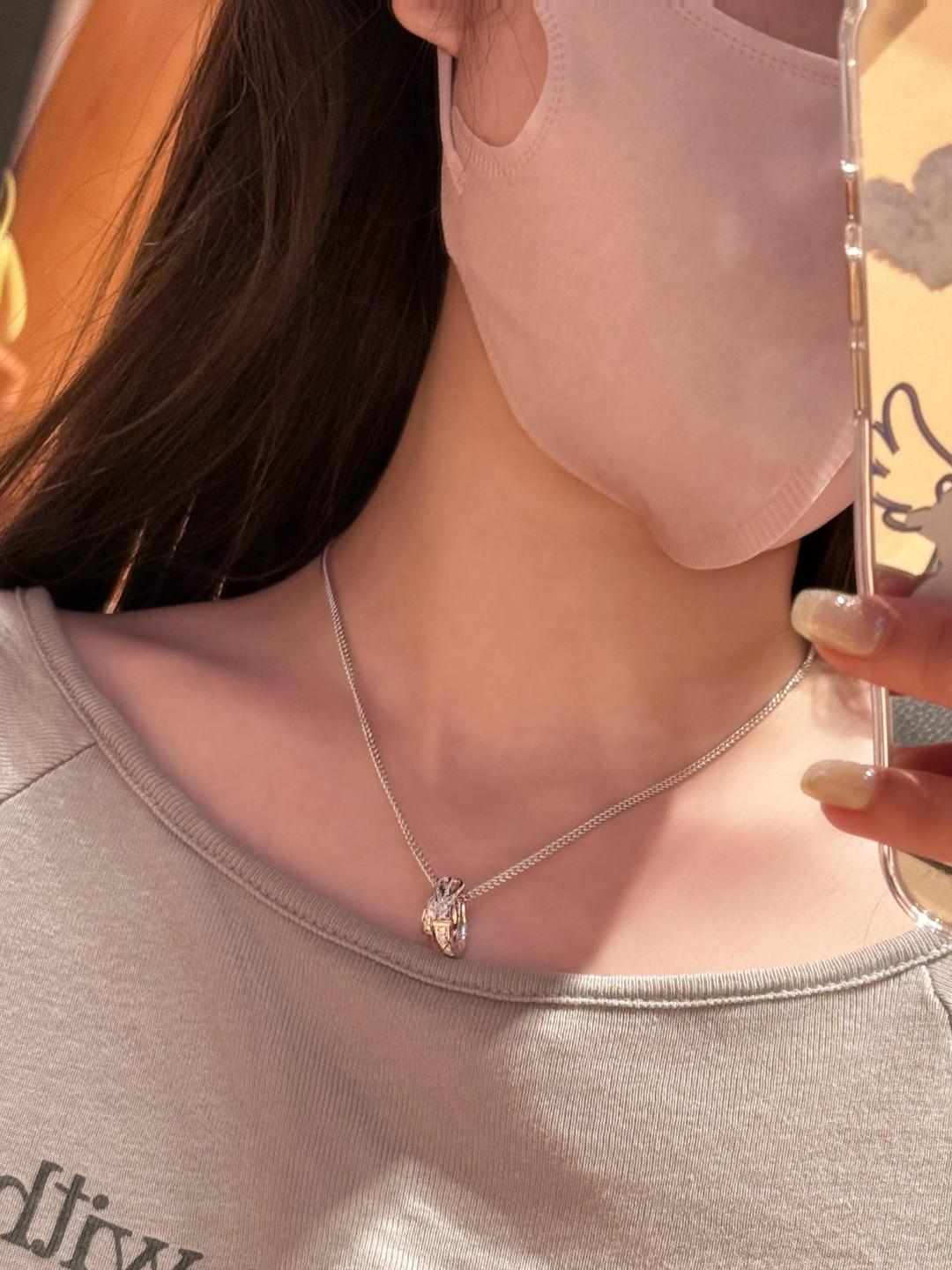 Etriviere Necklace: Modern Classic in 925 Silver with Gold Plating - 图片 9