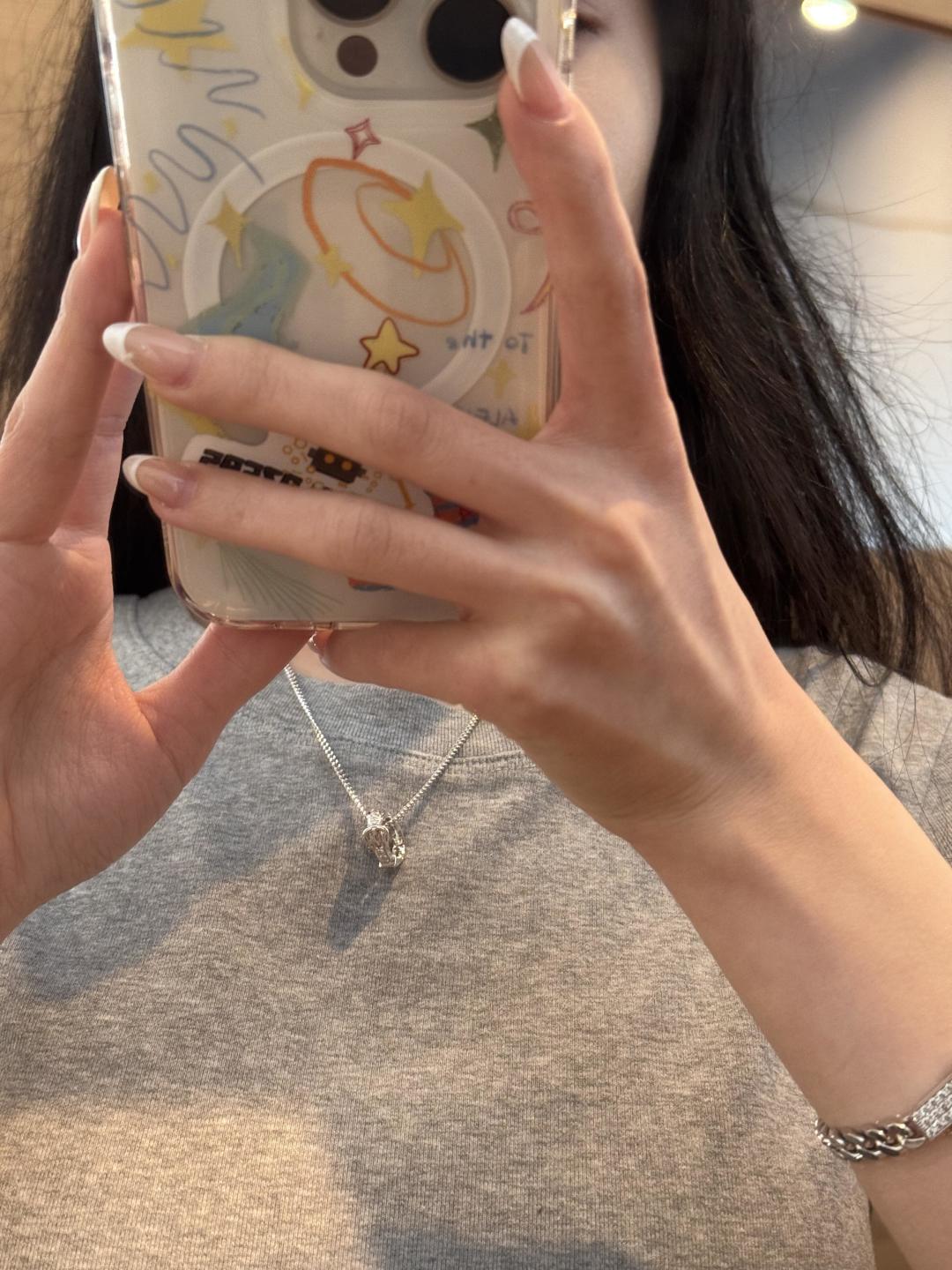 Etriviere Necklace: Modern Classic in 925 Silver with Gold Plating - 图片 7