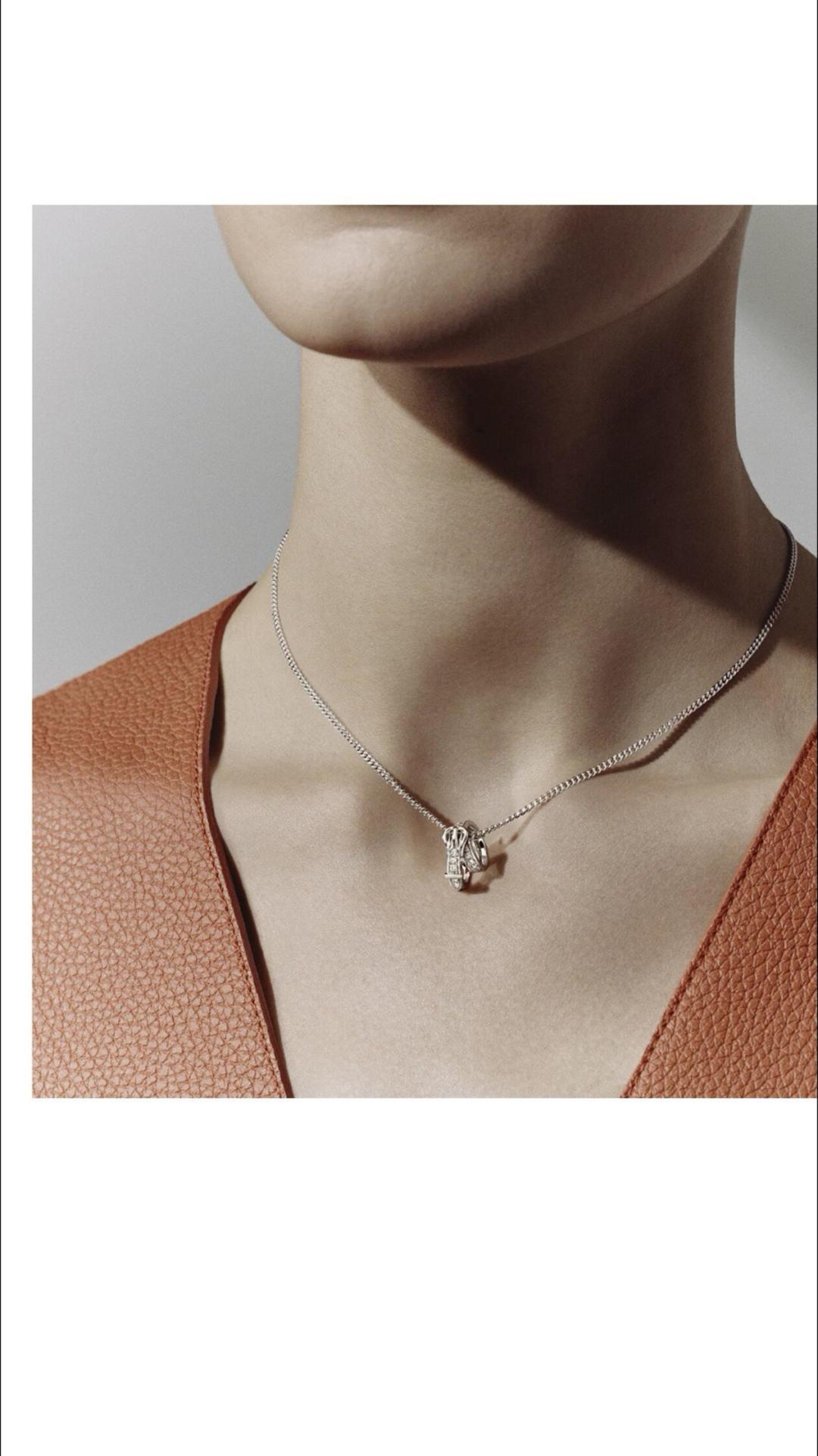 Etriviere Necklace: Modern Classic in 925 Silver with Gold Plating - 图片 1