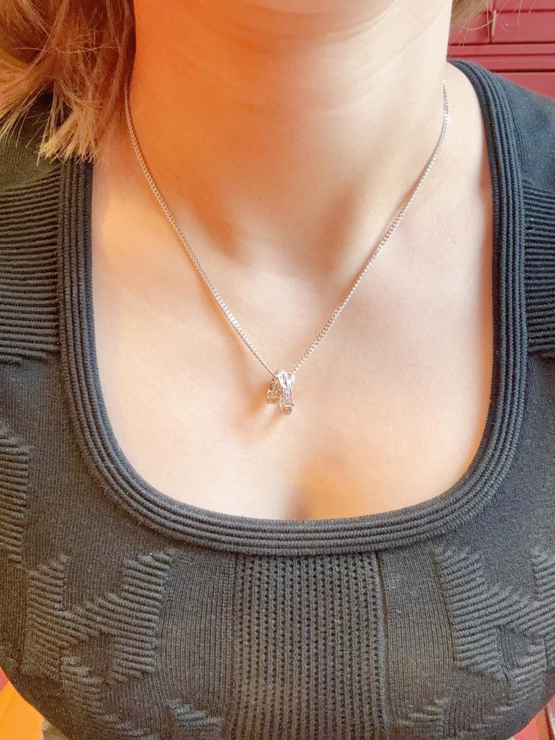 Etriviere Necklace: Modern Classic in 925 Silver with Gold Plating - 图片 5