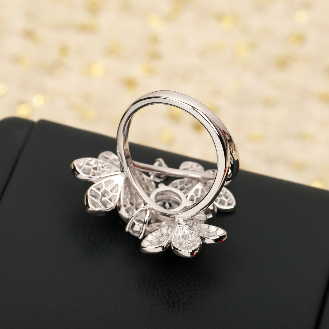 Exquisite Wild Flower Jewelry Collection: Diamond Flowers in 925 Silver and Gold - 图片 5