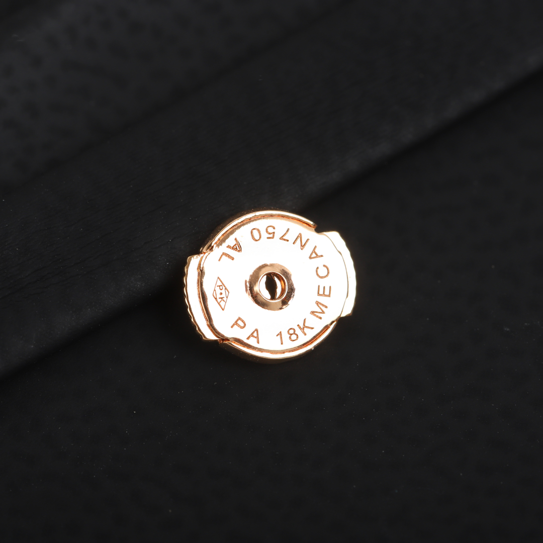 “925 Pure Silver Earrings with Champagne Gold and Platinum Plating” - 图片 7