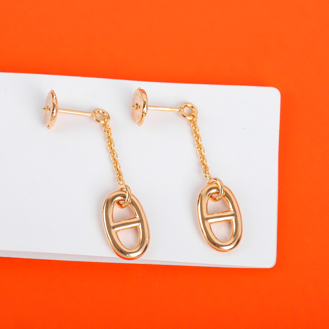 “925 Pure Silver Earrings with Champagne Gold and Platinum Plating” - 图片 4