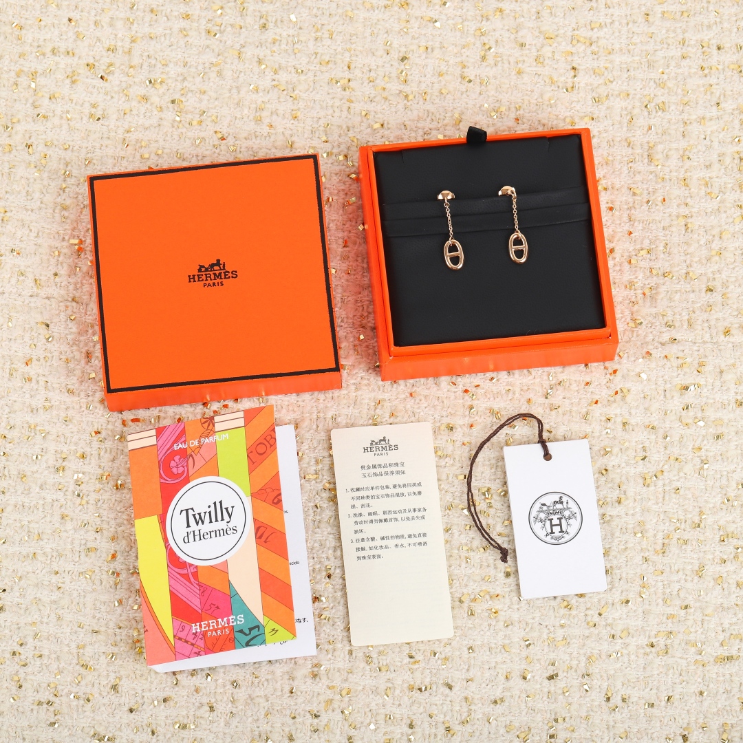 “925 Pure Silver Earrings with Champagne Gold and Platinum Plating” - 图片 1