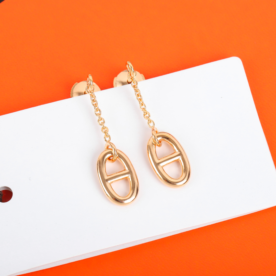 “925 Pure Silver Earrings with Champagne Gold and Platinum Plating” - 图片 3
