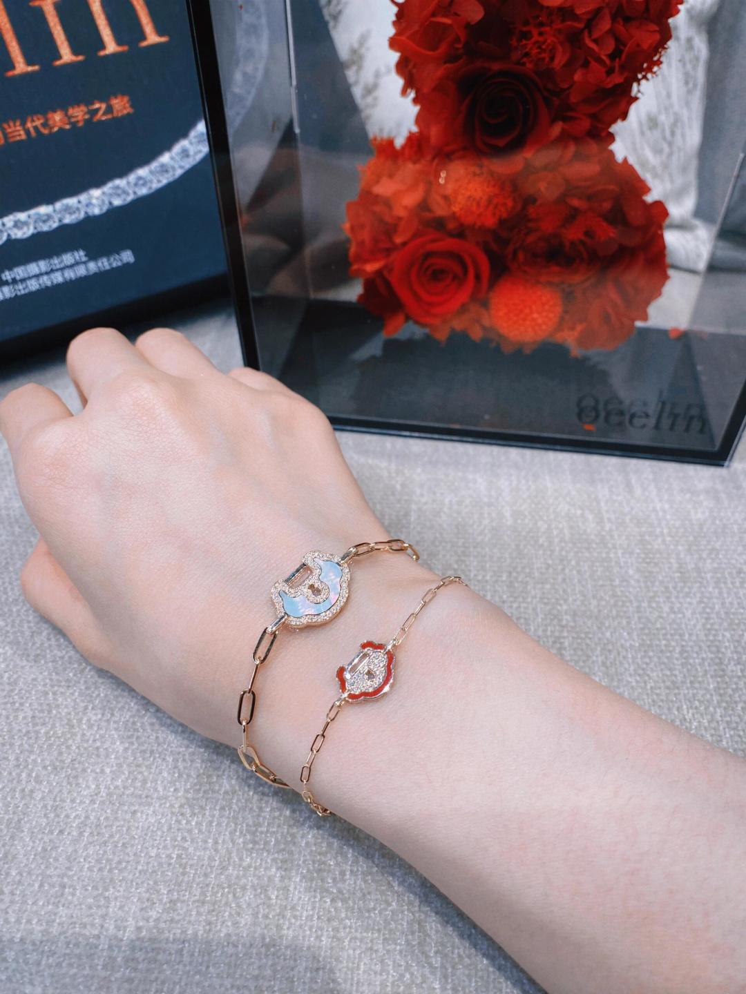 “Petite Yu Yi Series: Traditional and Fashionable Real Gold Diamond Jewelry” - 图片 8