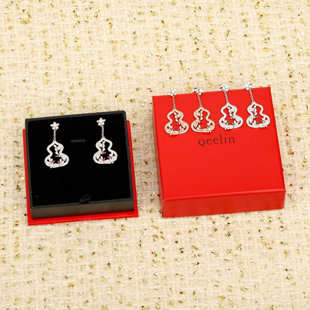 210381【Nuestro producto】Pendientes de calabaza, se pueden personalizar en versión de oro real de 18K y diamantes reales…