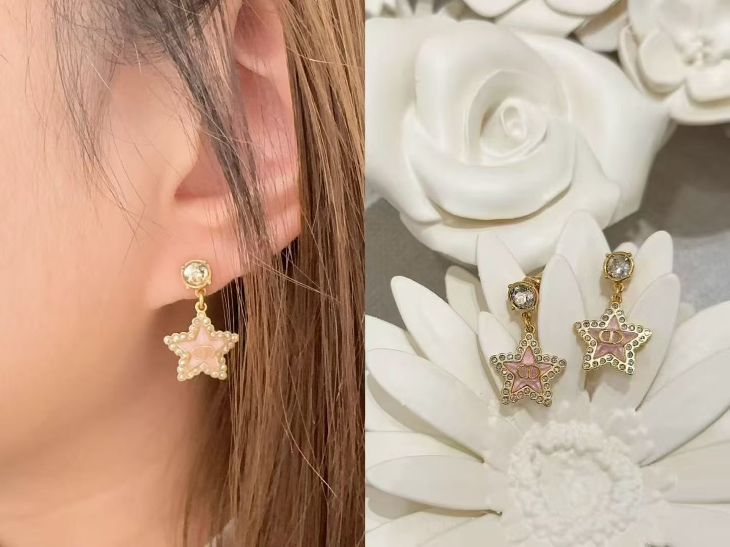 ¥ 110【我们出品】预售20号左右出货，ZP 4720！量大咨询客Fu❗️

【D!or五角星CD耳钉】26年早春Cruise最新款！😍😍精致又貌美，怎么搭配怎么好看❗️五角星⭐️树脂+施华洛钻，认准我们出品一致致ZP！上身百搭又不失独特气质，日常通勤首选，强烈推荐❗️❗️