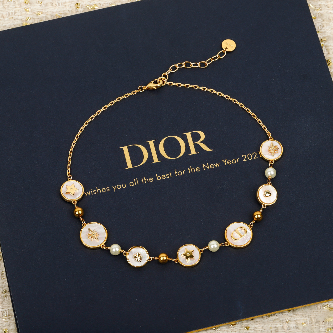 【】官网 8300，量大咨询客Fu❗【D!or 彩贝小圆项链】 26早春最新款绝美系列！全网首发❗️老规