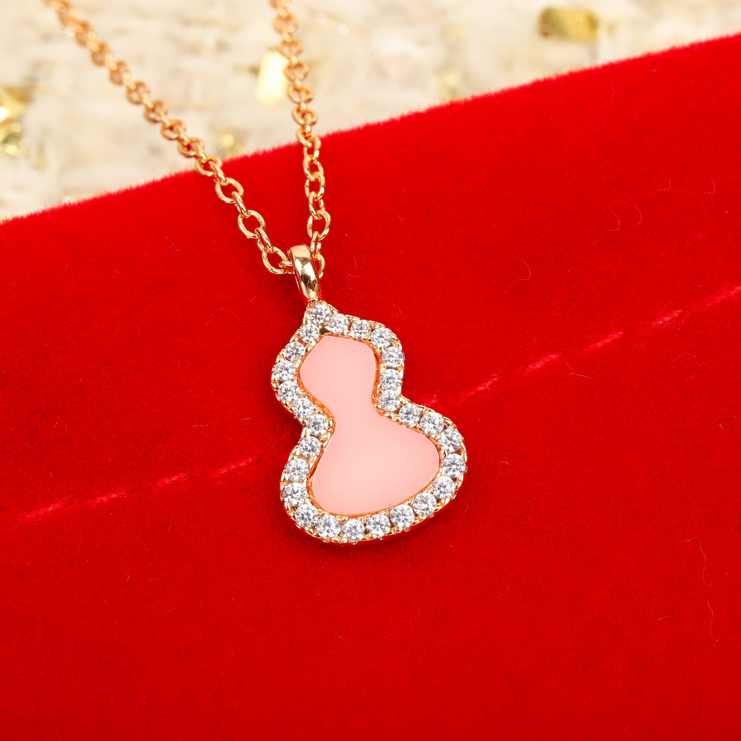 【】葫芦小号项链，可订做真金真钻版，量大咨询客FuQeeli@麒麟葫芦珠宝采用 中国元素与现代设计融合，