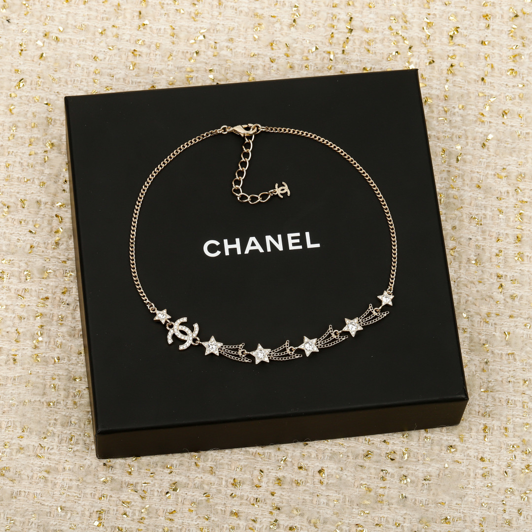 【】官网 12600！量大咨询客Fu❗️【香 流星双c项链】长度🉑调节❗️25秋冬最新款系列！全网首发！