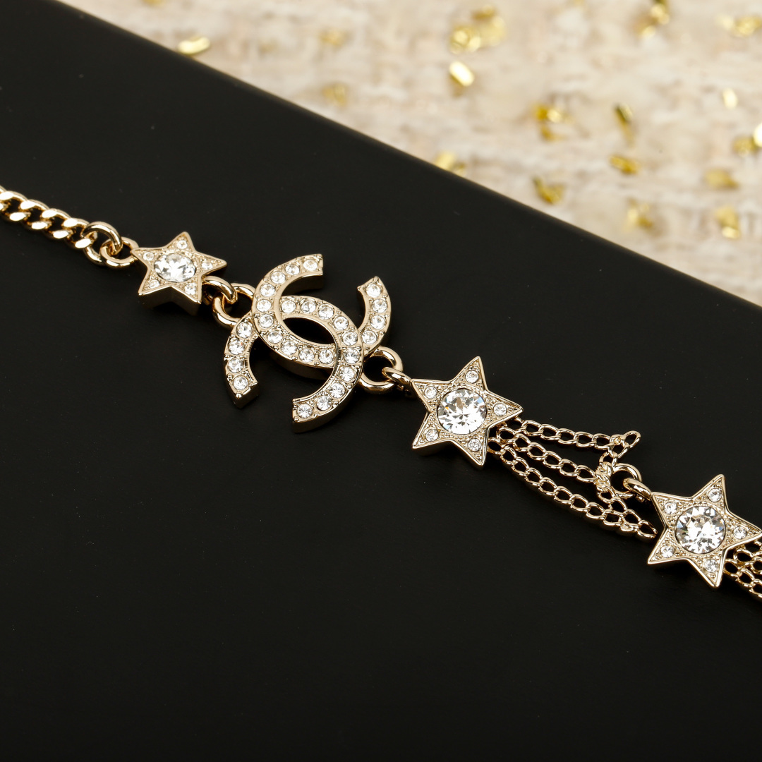 【】官网 12600！量大咨询客Fu❗️【香 流星双c项链】长度🉑调节❗️25秋冬最新款系列！全网首发！