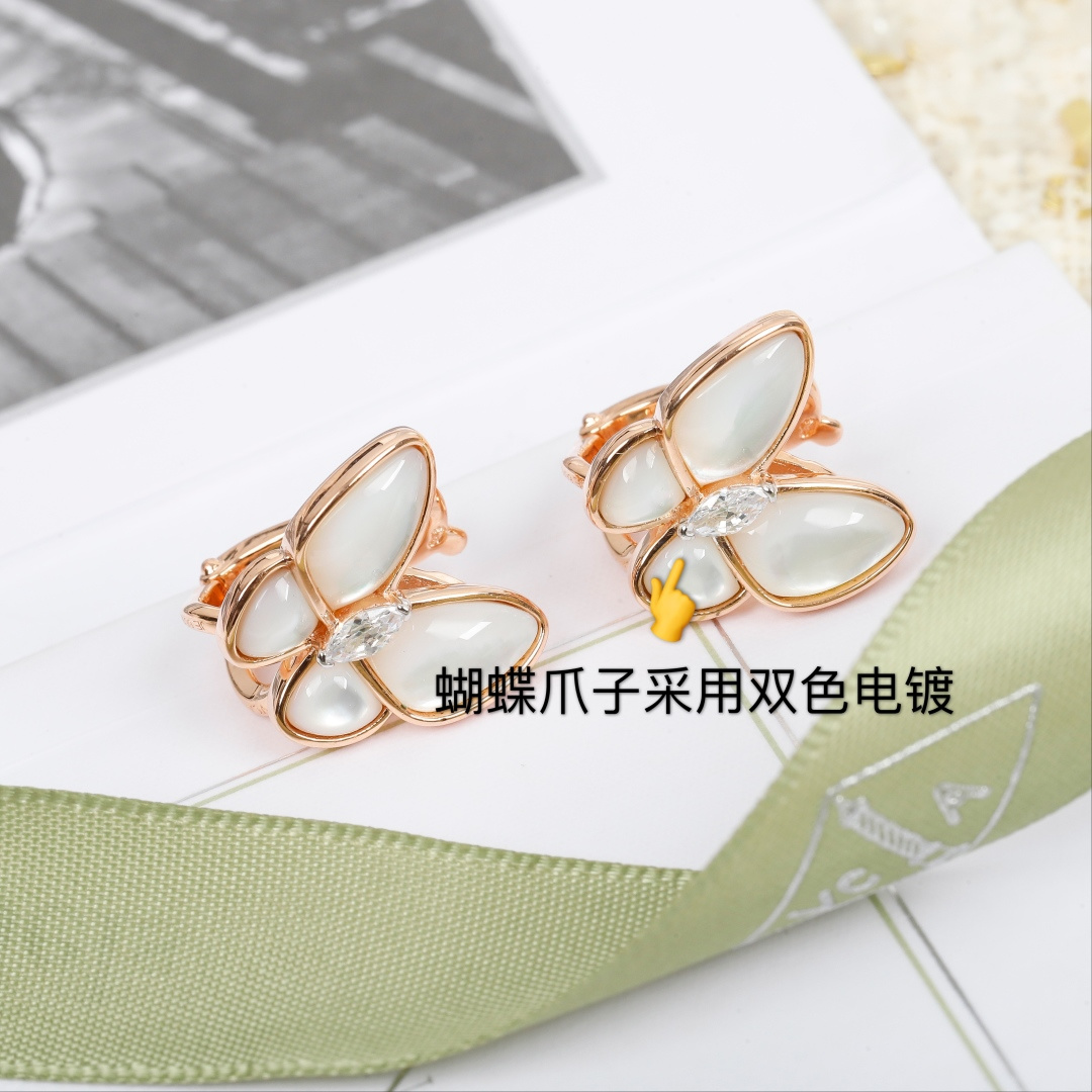 【】蝴蝶耳扣 官网。109 000+ 认准唯一一家真正购入珠宝类官网开发的，可订做真金真钻版，只做对版真