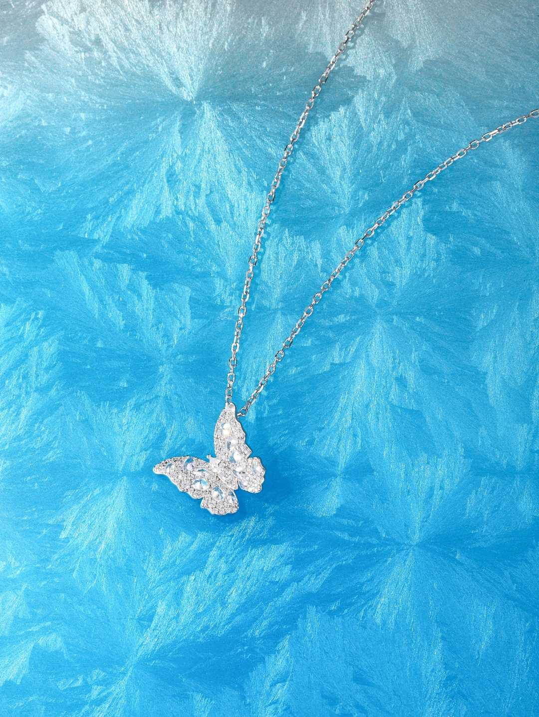 【】量大咨询客Fu❗️【彩宝系列-蝴蝶满钻项链】通体925纯银➕耐磨保色度行业最新配方优金电镀！人无我有