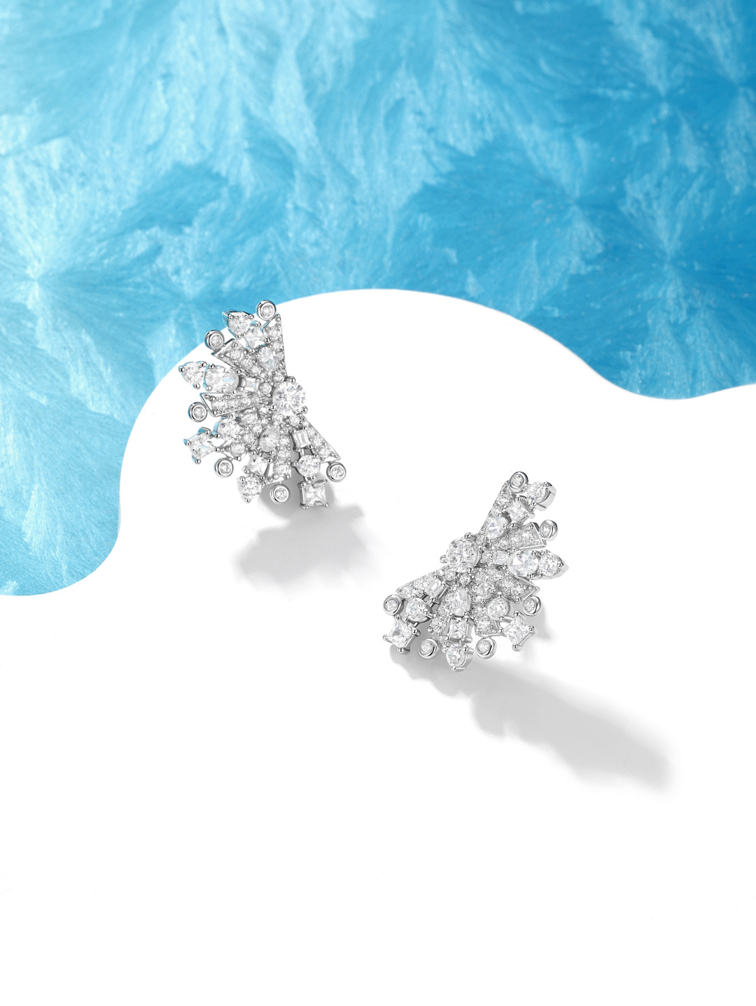 【】量大咨询客Fu❗️【彩宝系列-扇形钻石耳环】通体925纯银保色度做到目前市面最优！！独家配方！！里里