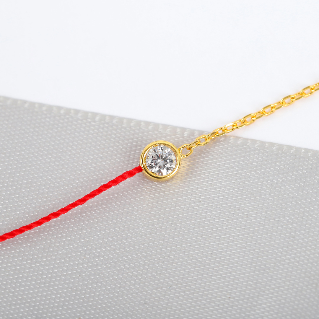 【】可订制18K真金白银，终于做出来了这个顶级完美终极版❗❗⭕❗【redline半链半红绳手链➕电镀0.