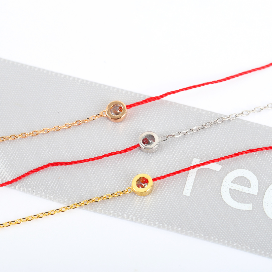 【】可订制18K真金白银，终于做出来了这个顶级完美终极版❗❗⭕❗【redline半链半红绳手链➕电镀0.