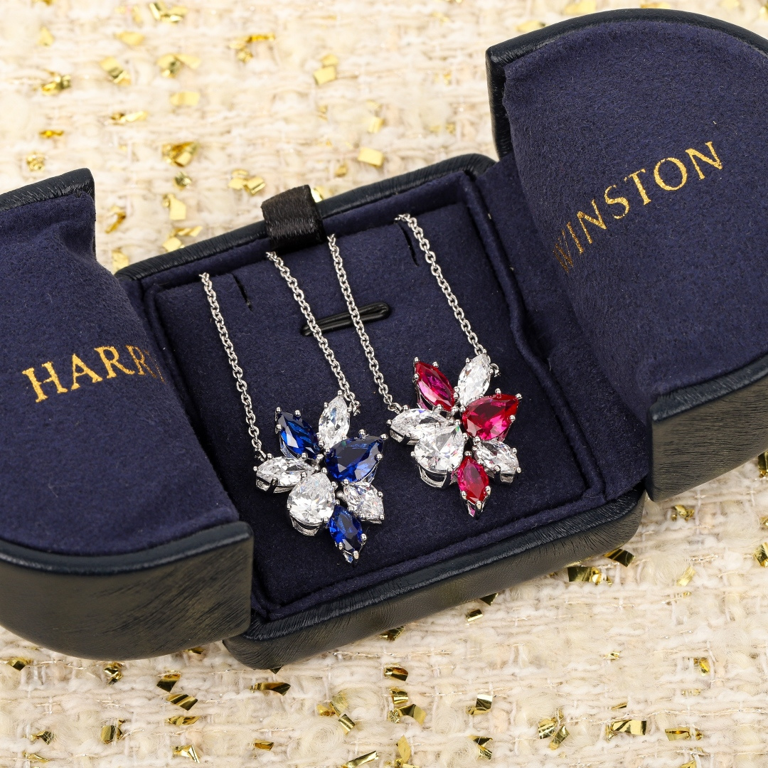 【】Winston Cluster红宝石和钻石项链，可以订制真金真钻，量大咨询客Fu！锦簇镶嵌Winst