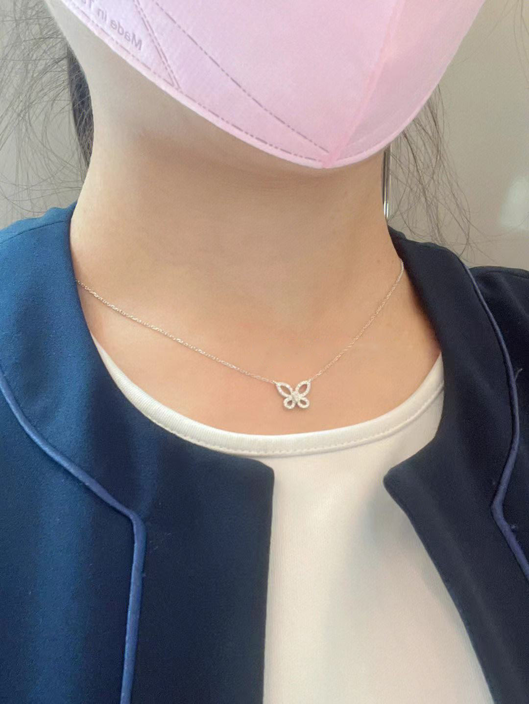 【】幻影蝴蝶mini项链，可订做18K真金真钻版，只做对版真金货，价询客Fu，Pk市面各种金货❗️优雅的