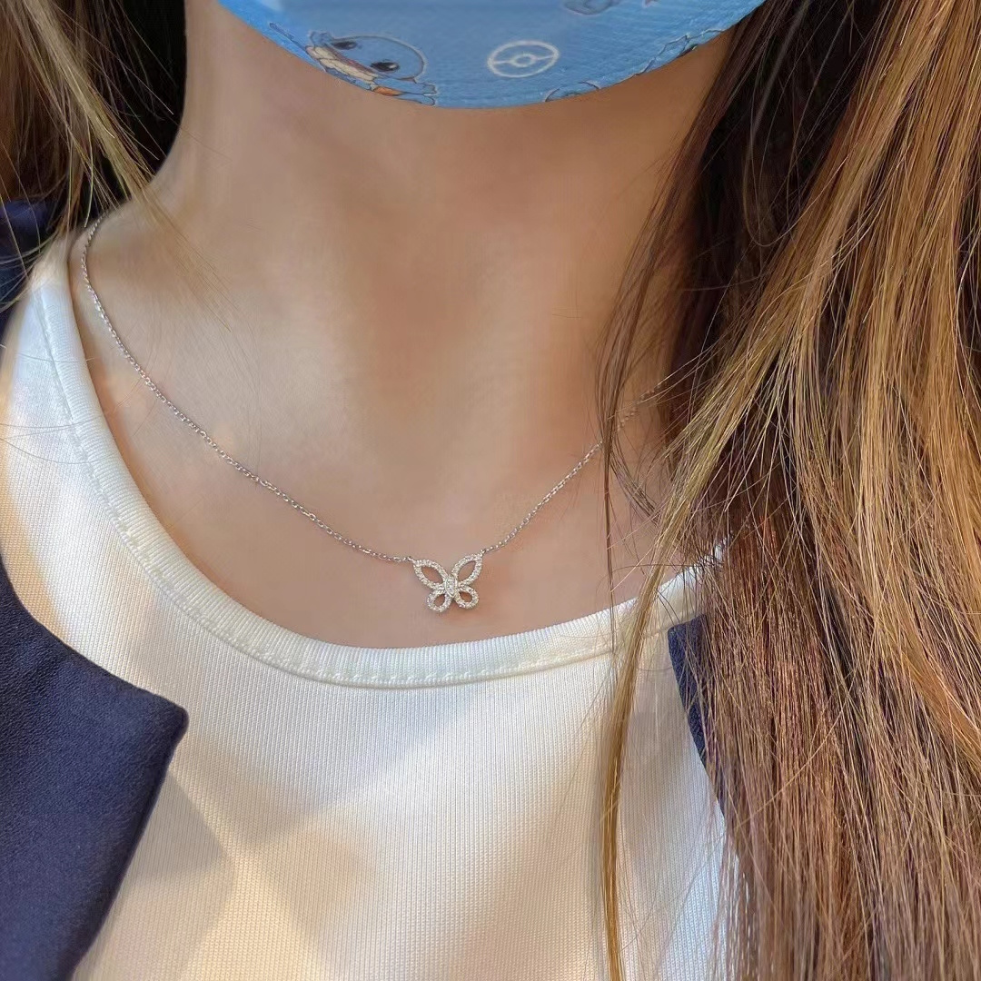 【】幻影蝴蝶mini项链，可订做18K真金真钻版，只做对版真金货，价询客Fu，Pk市面各种金货❗️优雅的