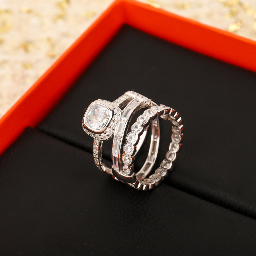 210961 [Our Product] Pig Nose Diamond Set Ring, can be customized with - Jewelry 4
