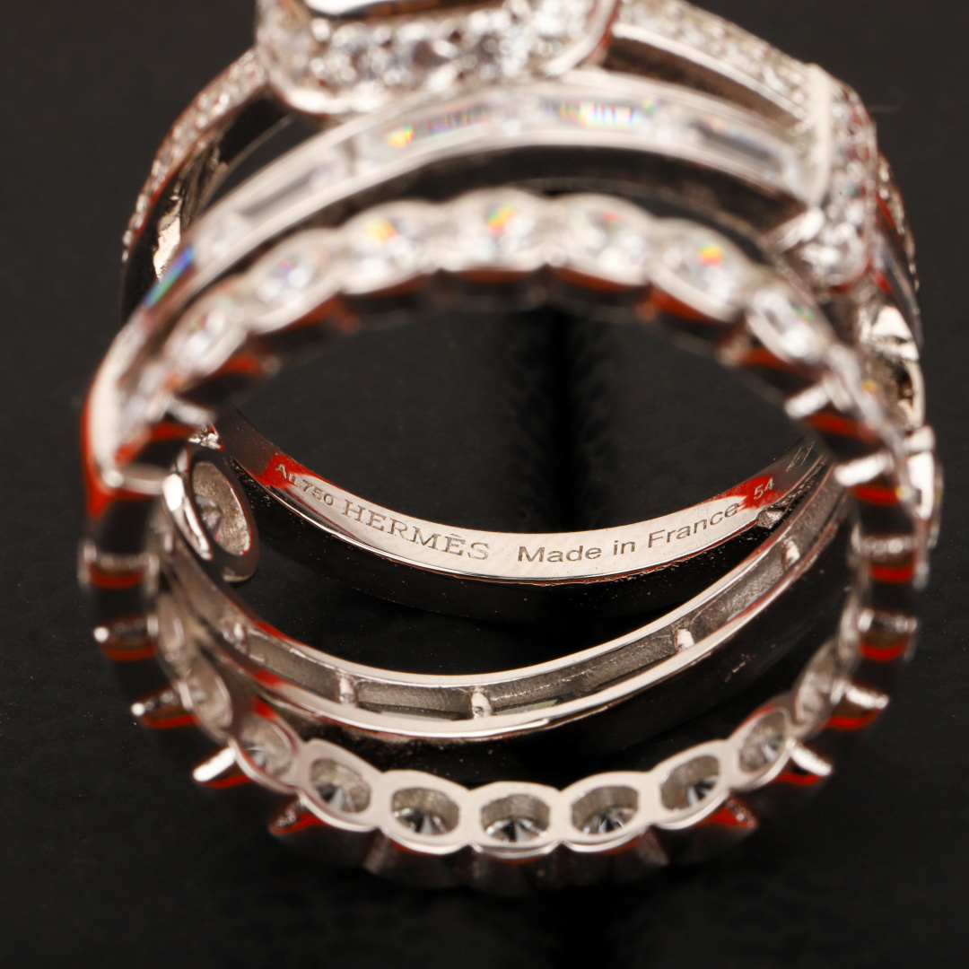 210961 [Our Product] Pig Nose Diamond Set Ring, can be customized with - Jewelry 6