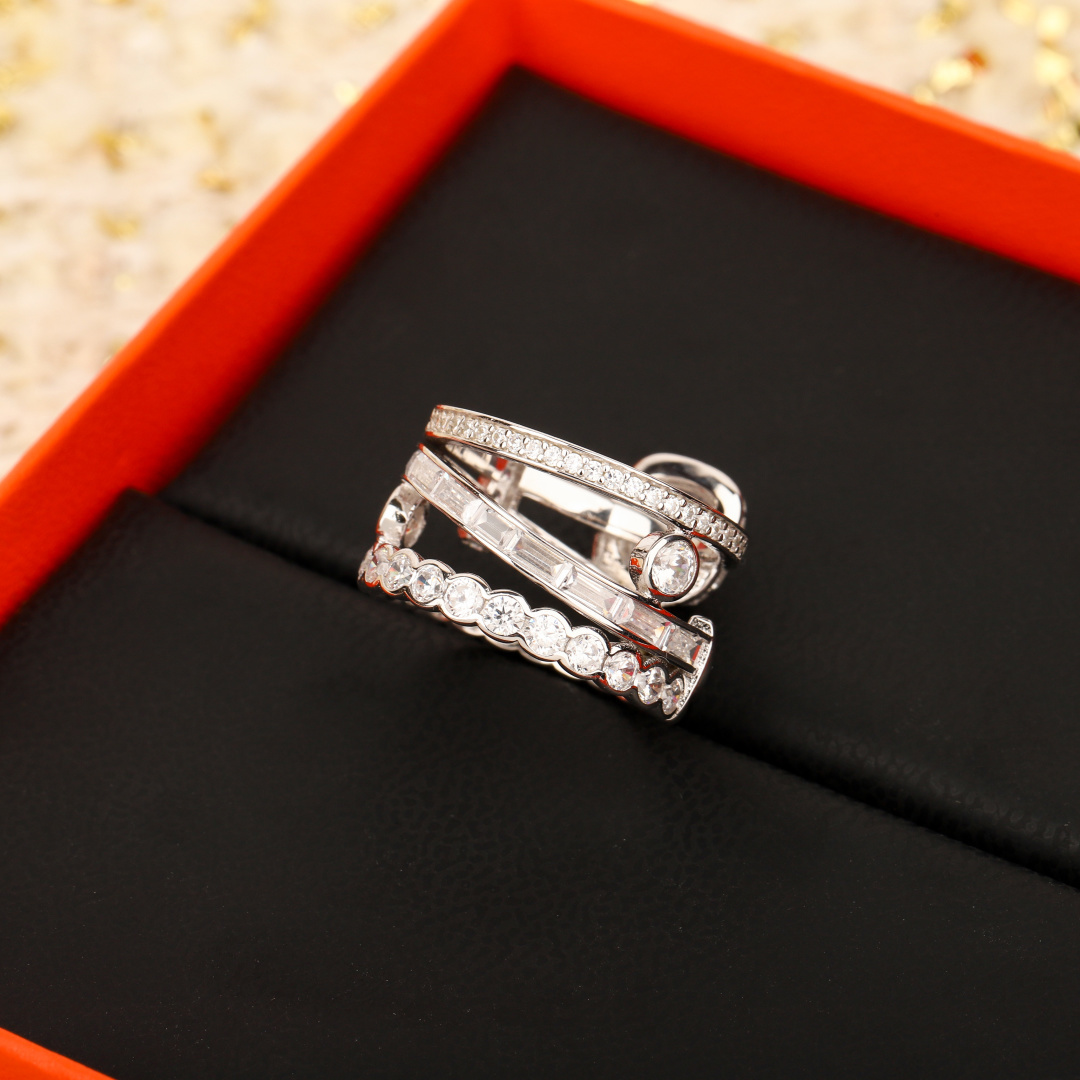 210961 [Our Product] Pig Nose Diamond Set Ring, can be customized with - Jewelry 5
