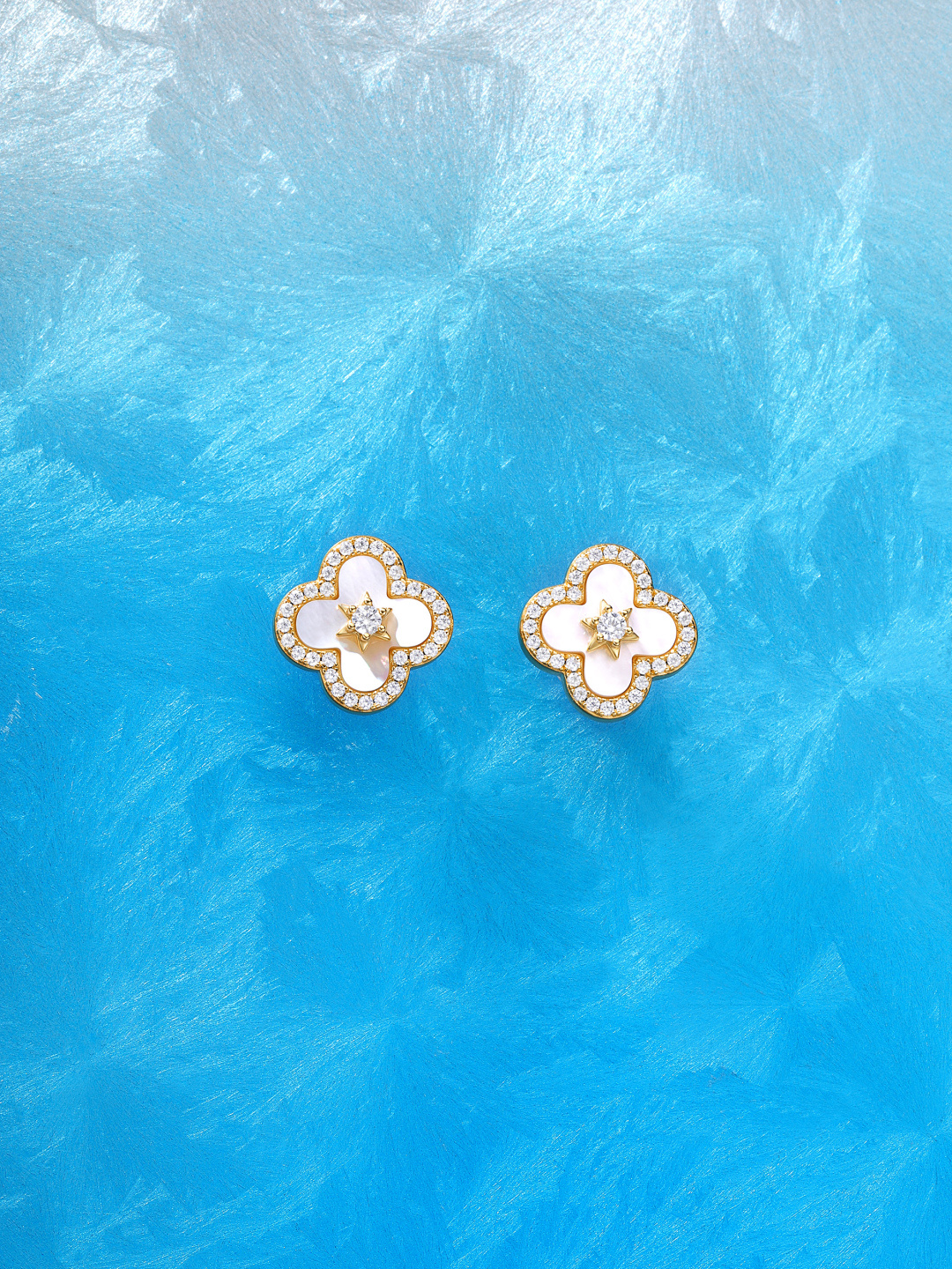 【】量大咨询客Fu❗️【彩宝系列-六芒星四叶草耳钉】通体925纯银➕耐磨保色度行业最新配方优金电镀！太赞