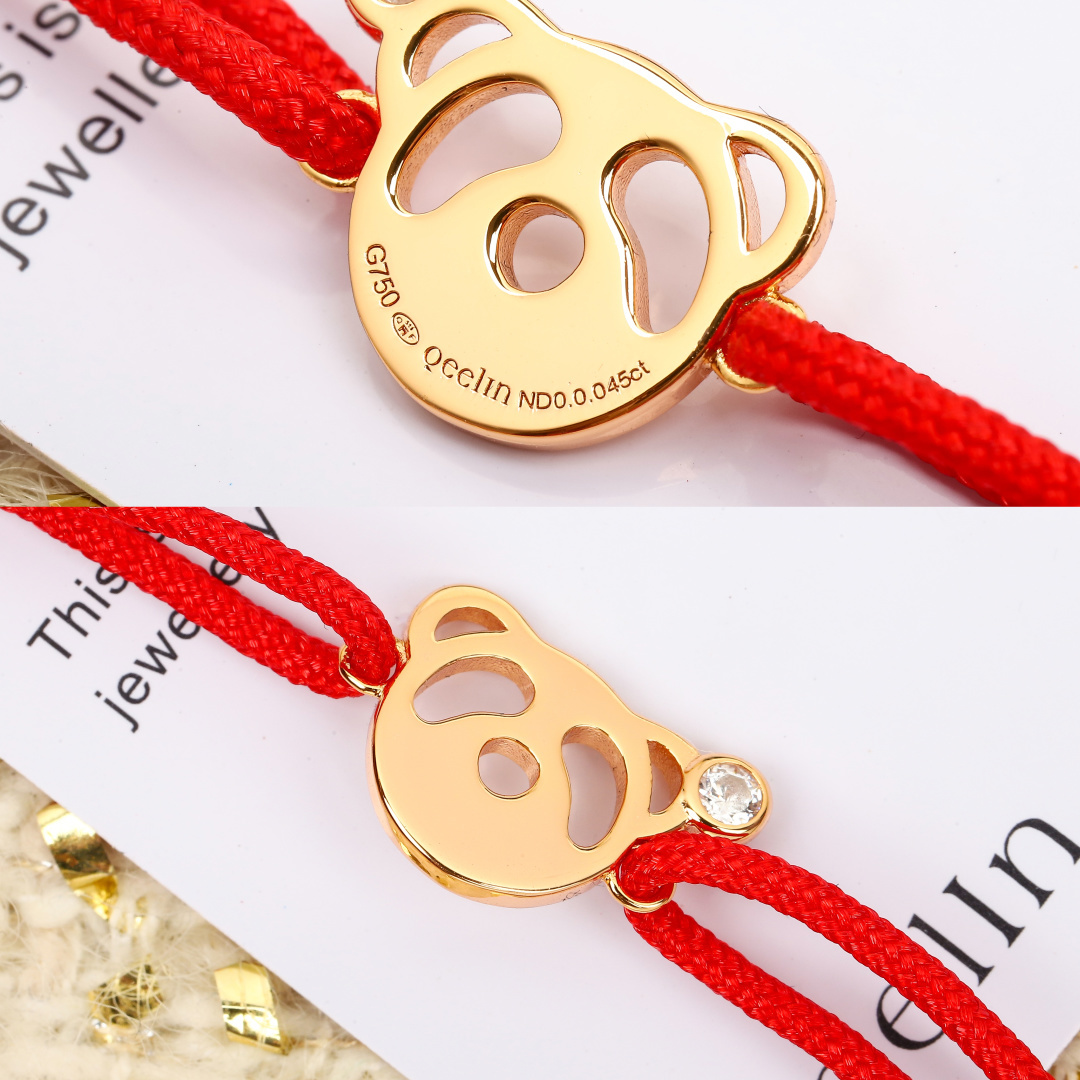 【】红绳手链， 可订做18K真金真钻版，只做对版真金货，价询客Fu红绳手链，唤起未泯童心。攀上藤蔓，发现