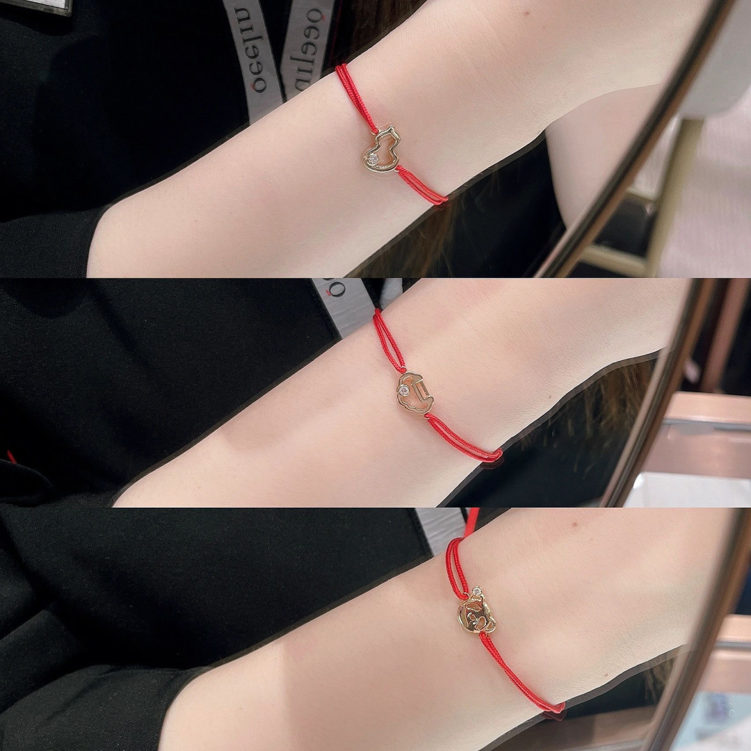 【】红绳手链， 可订做18K真金真钻版，只做对版真金货，价询客Fu红绳手链，唤起未泯童心。攀上藤蔓，发现