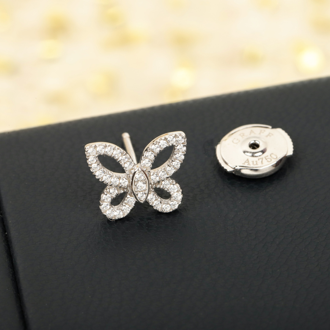 【】幻影蝴蝶mini耳钉，可订做18K真金真钻版，只做对版真金货，价询客Fu，Pk市面各种金货❗️优雅的