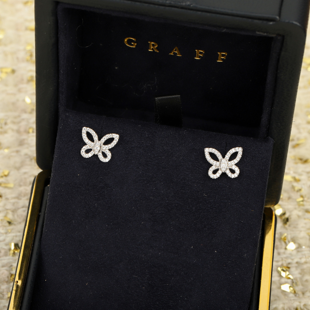 【】幻影蝴蝶mini耳钉，可订做18K真金真钻版，只做对版真金货，价询客Fu，Pk市面各种金货❗️优雅的