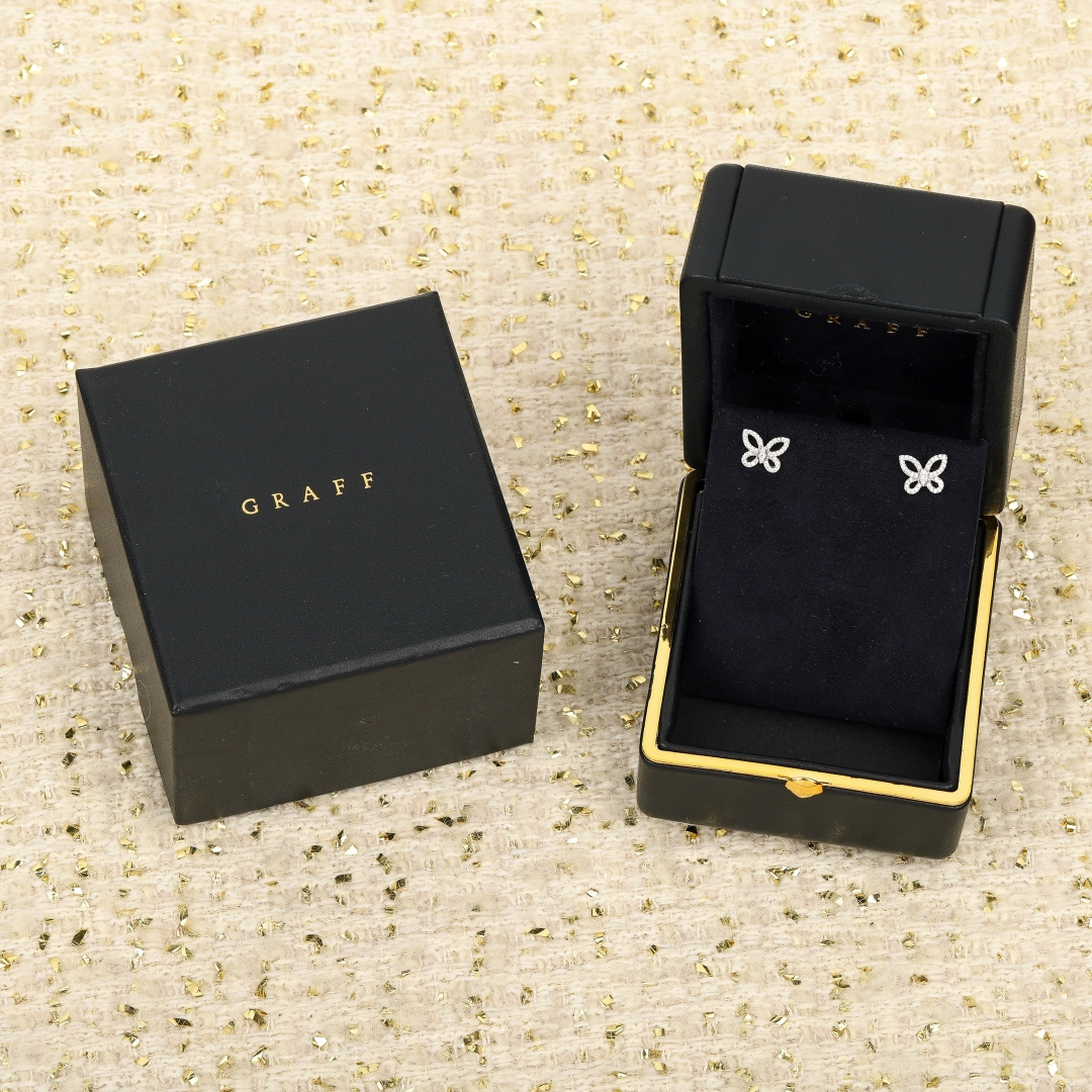 【】幻影蝴蝶mini耳钉，可订做18K真金真钻版，只做对版真金货，价询客Fu，Pk市面各种金货❗️优雅的