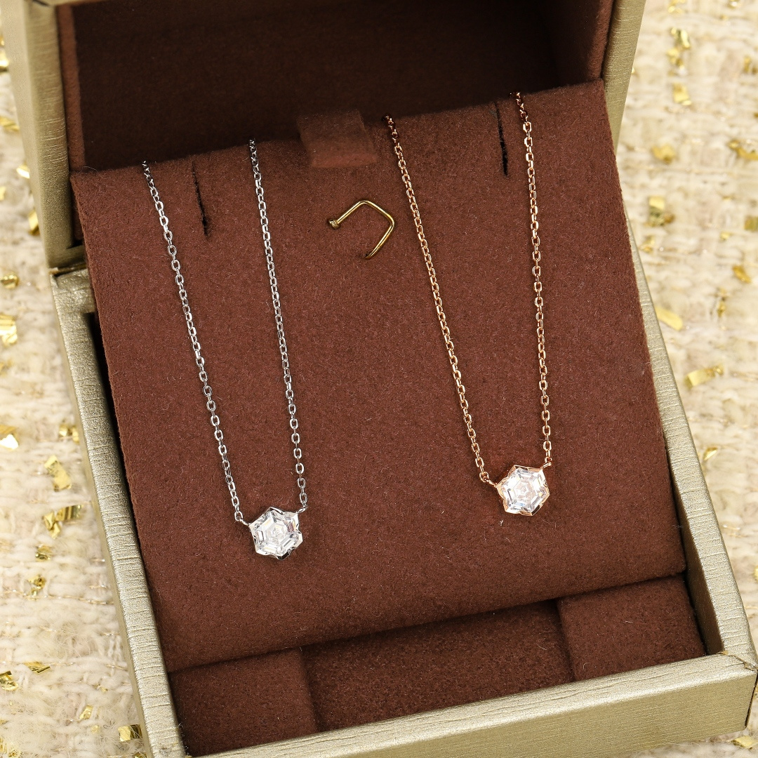 【】蜂巢项链， 可订做18K真金真钻版，只做对版真金货，价询客FuBee My Love吊坠在18K玫瑰