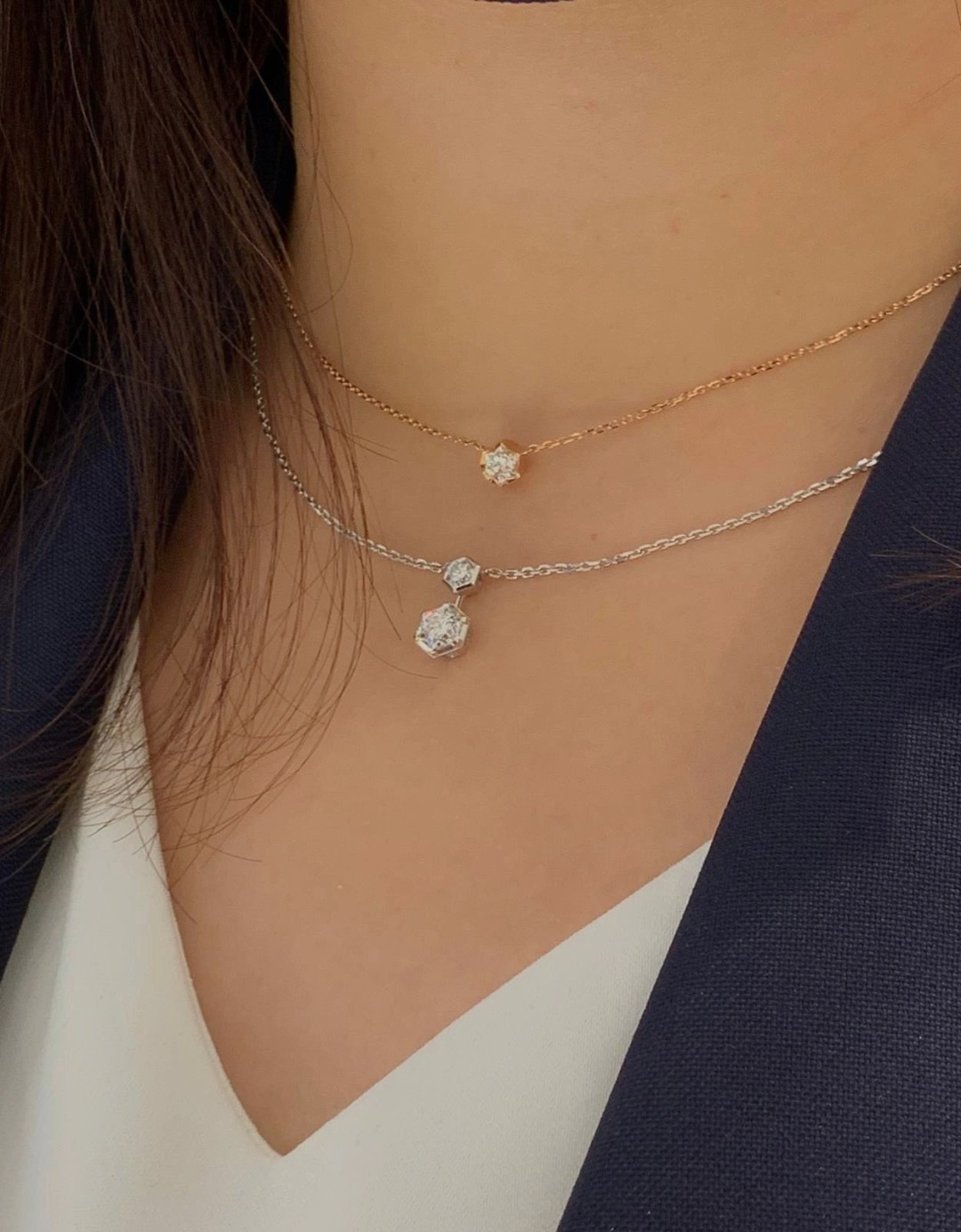 【】蜂巢项链， 可订做18K真金真钻版，只做对版真金货，价询客FuBee My Love吊坠在18K玫瑰