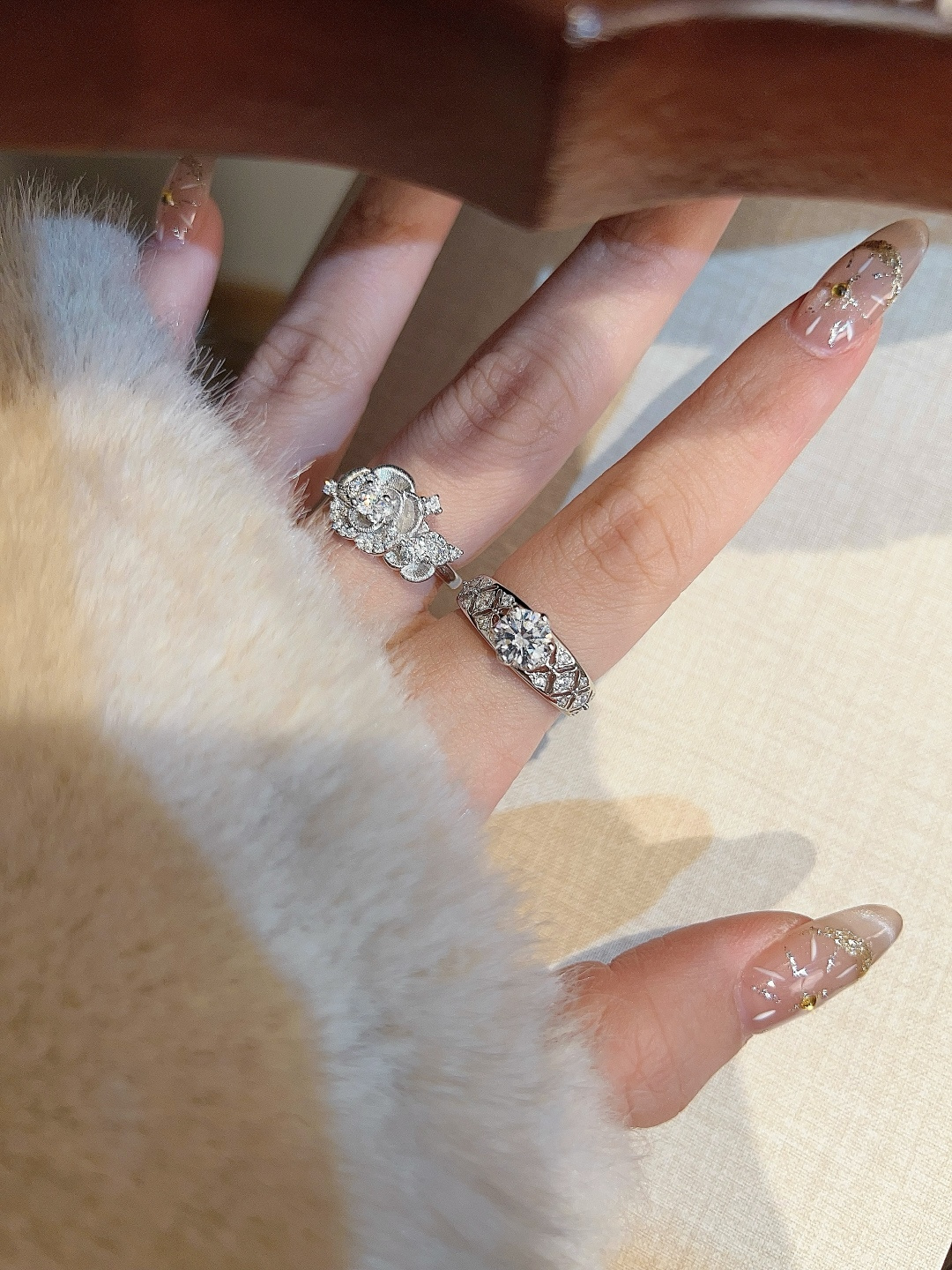 【】量大咨询客Fu❗️【彩宝系列-玫瑰花拉丝戒指】通体925纯银保色度做到目前市面最优！！独家配方！！里