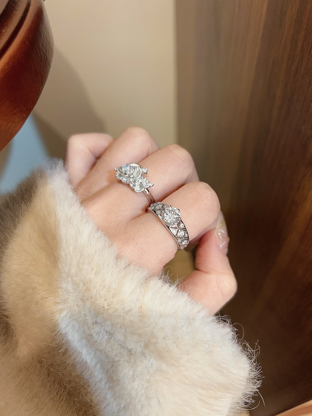 【】量大咨询客Fu❗️【彩宝系列-玫瑰花拉丝戒指】通体925纯银保色度做到目前市面最优！！独家配方！！里