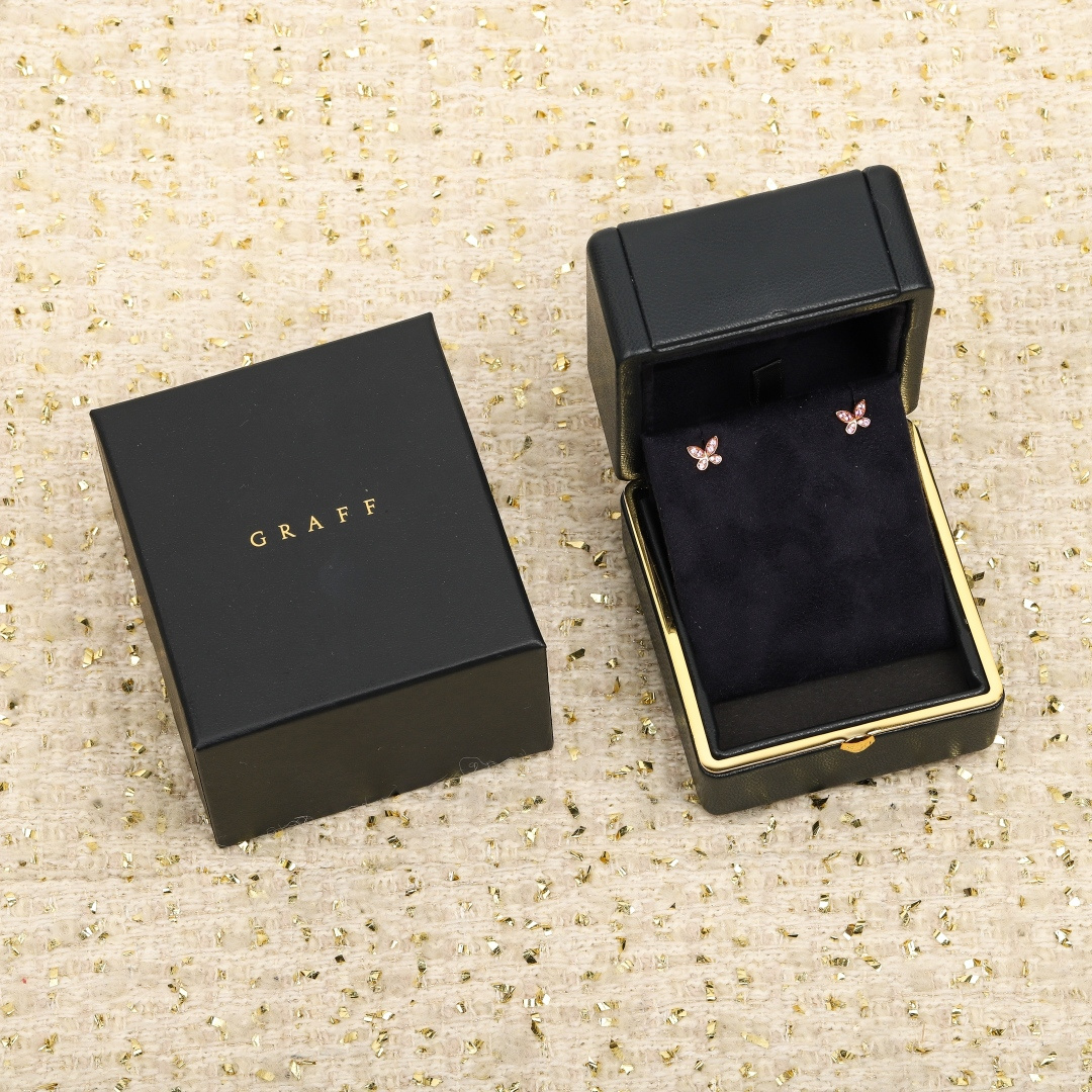 206298【我们出品】Pendientes de mariposa fantasma, se pueden personalizar en versión de oro real y diamantes reales de 18K, s…