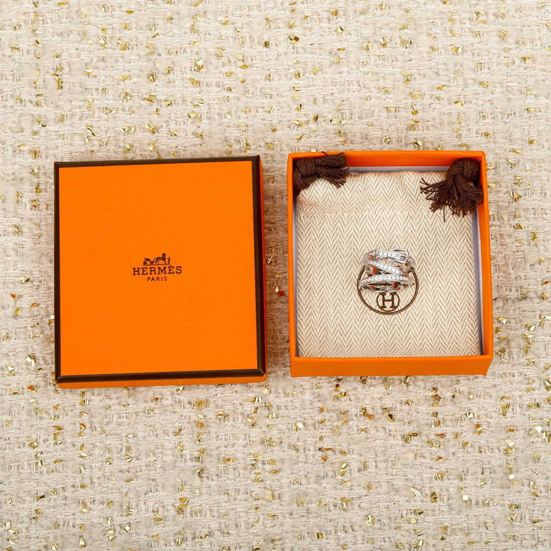 250520【Nuestra producción】Anillo Etriviere de tres vueltas, se puede personalizar en oro real 18K y diamantes reales, s…