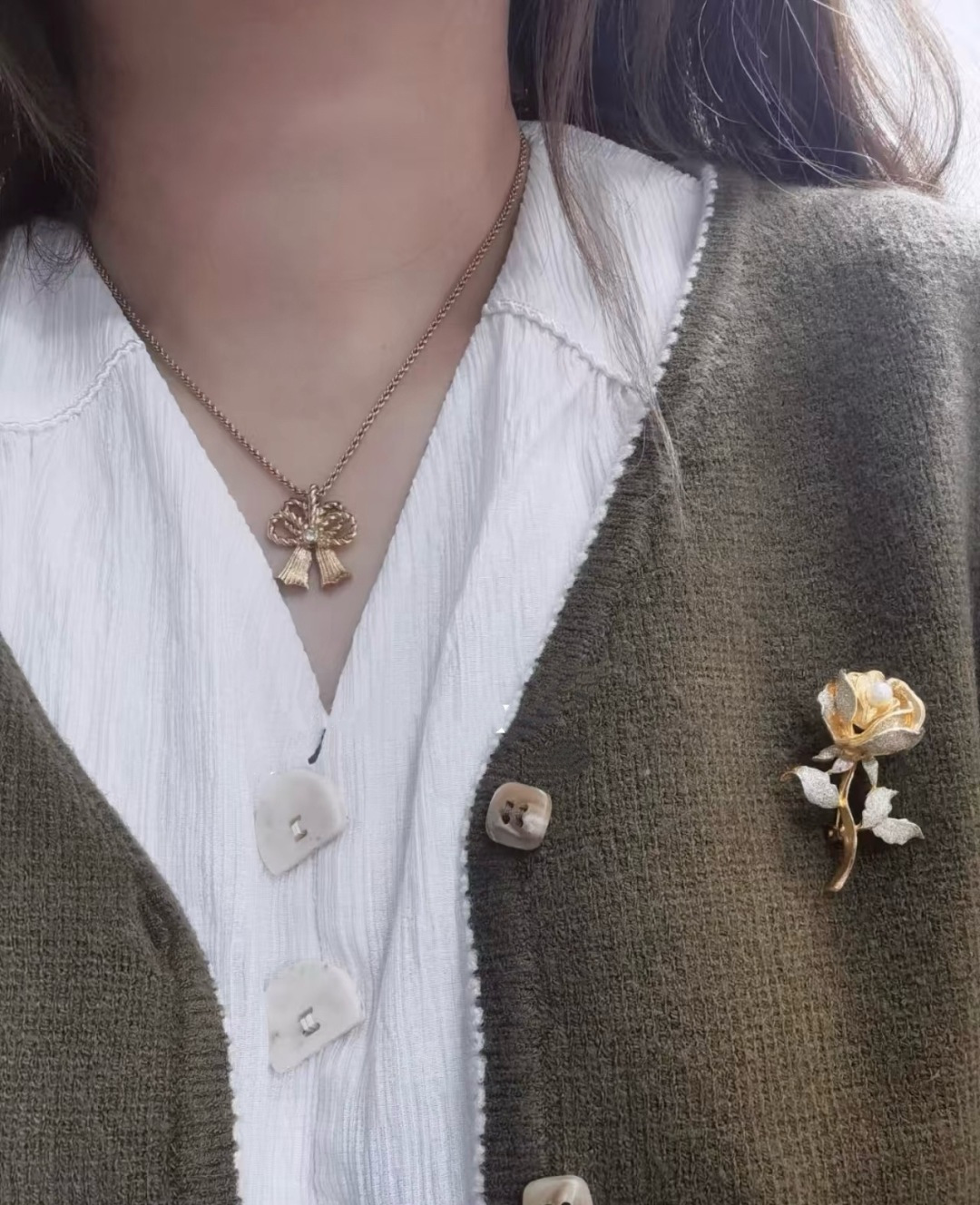 【】最爱的Vintage😍遇到绝对不能错过❗️【D!or金铃铛蝴蝶结项链】vintage系列，越看越好看