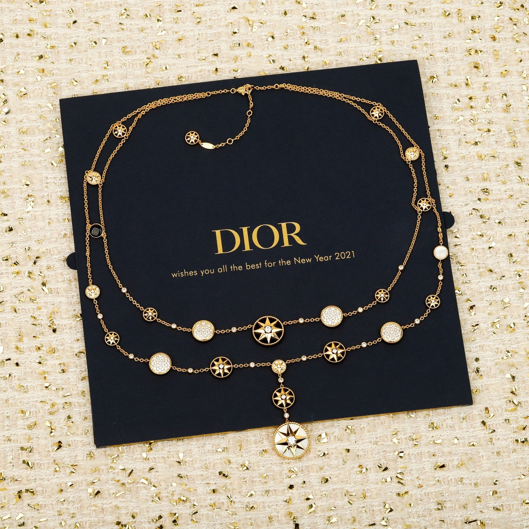 DIOR 项链 罗盘玫瑰 双层