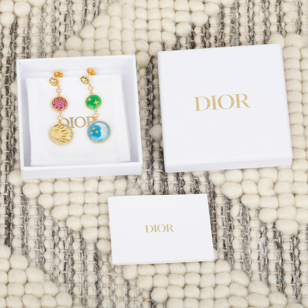 DIOR Rose des Vents Necklace V Gold Real Gold Plating