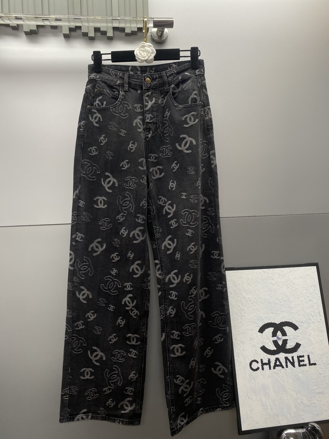 Chanel High-Waisted Wide Leg Jeans Y2K Style, High Quality Fabrics, Slim Fit 3 cmp i1741622192792 7228 0 1