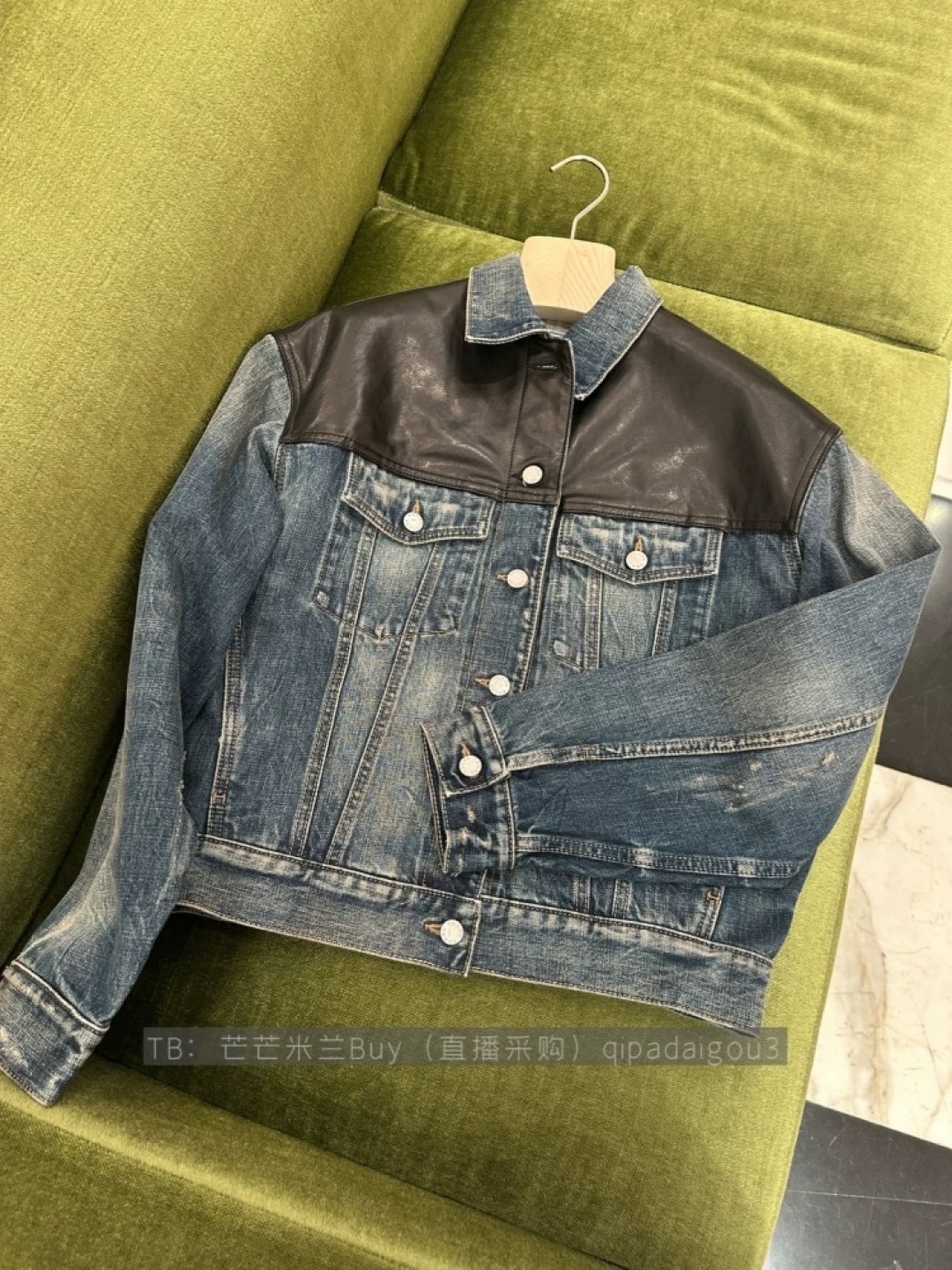 Prada 2025 Early Autumn Leather Denim Patchwork Jacket Unisex Blue 3 cmp i1753767269248 7799 0 2