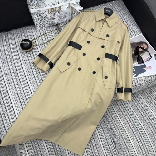 Dior Long Trench Coat Double-Breasted with Belted Waist - Classic Style 1 Dior Long Trench Coat Double-Breasted with Belted Waist - Classic Style