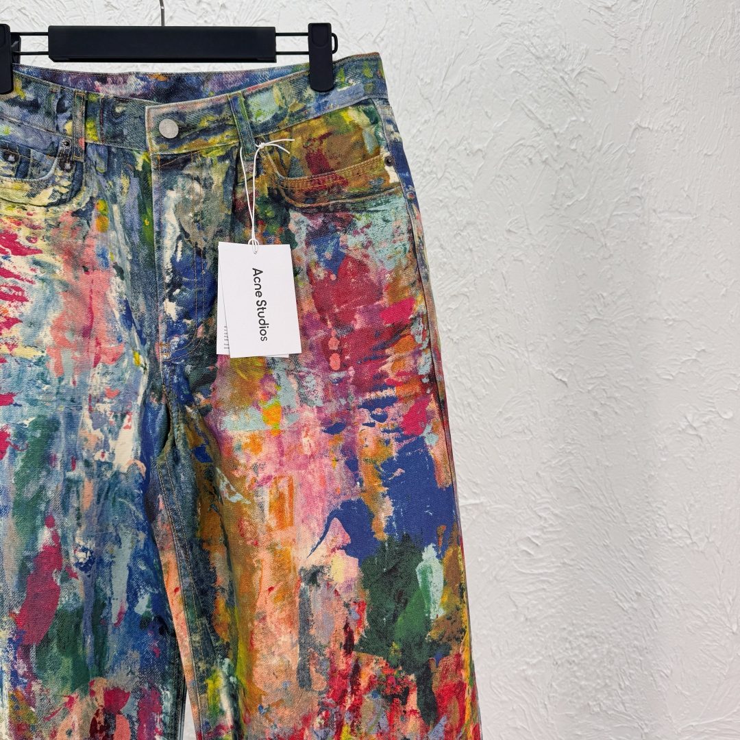 Acne Studios Colorful Oil Painting Print Jeans, Sizes 34/36/38/40/42 4 cmp i1737349702655 8817 0 2