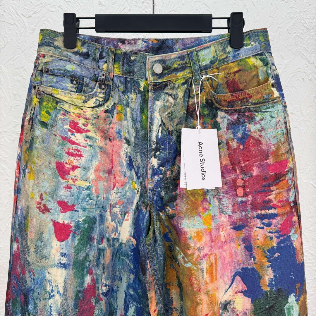 Acne Studios Colorful Oil Painting Print Jeans, Sizes 34/36/38/40/42 3 cmp i1737349702656 299 0 1